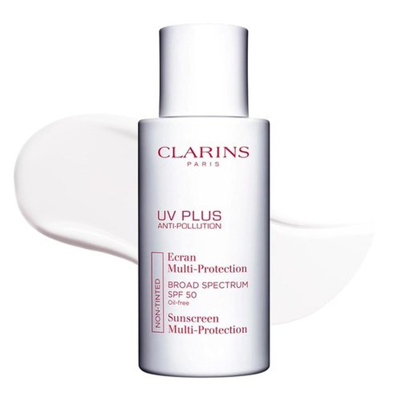 Clarins UV Plus Anti-Pollution Sunscreen for Face - Broad Spectrum SPF 50 | Oil-Free, No White Cast | UVA/UVB Protection