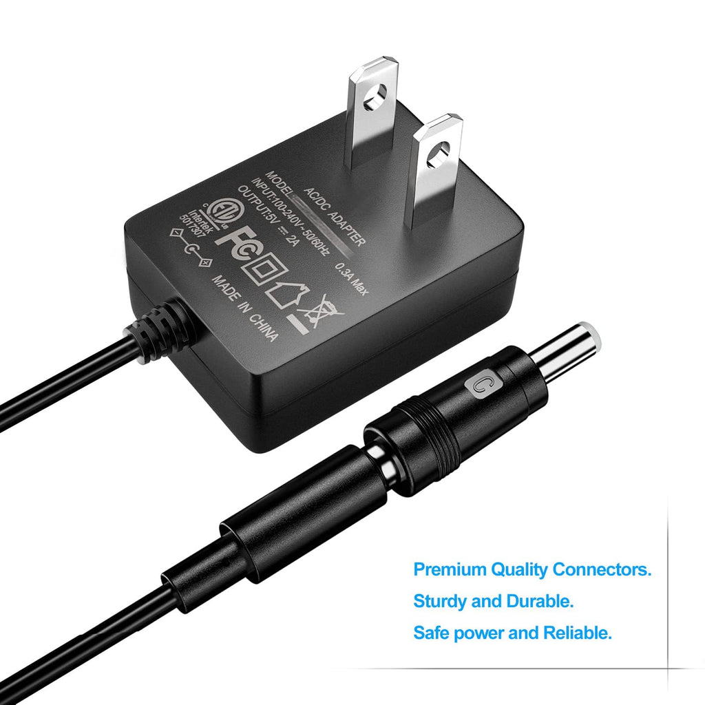 SoulBay 5V 2A AC/DC Power Supply Adapter with 8 Plugs, 2 Pack