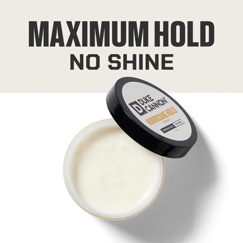 Duke Cannon Supply Co. Hurricane Hold Pomade – 4.6 oz – Extra Strong Hold, No Shine, Water-Based for Easy Washout, Long-Lasting Hair Control