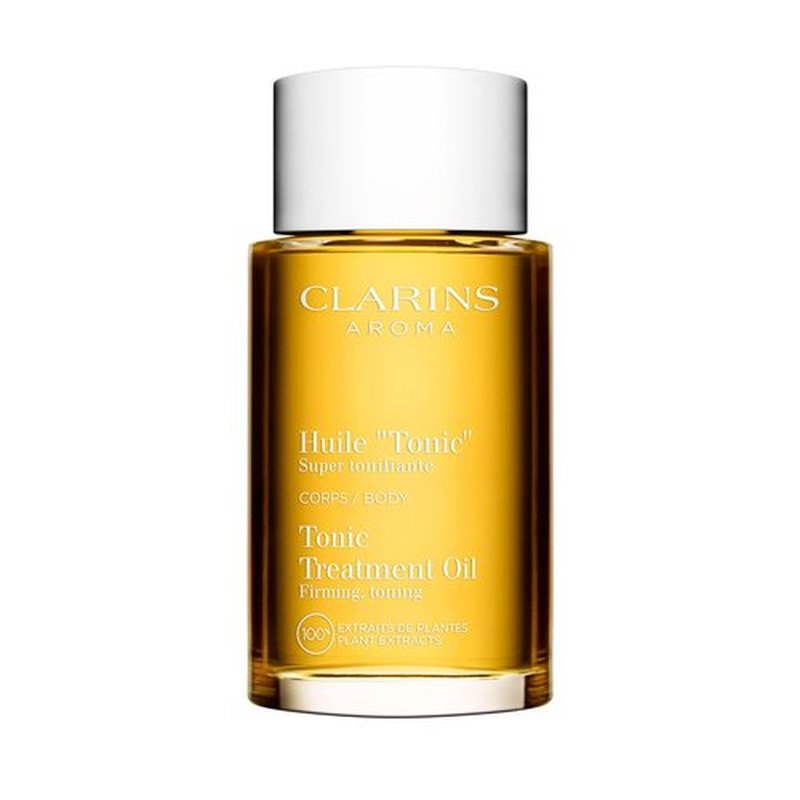 Clarins Tonic Body Treatment Oil - Improve Skin Elasticity & Firmness | 100% Natural Plant Extracts | 3.4 Fl Oz