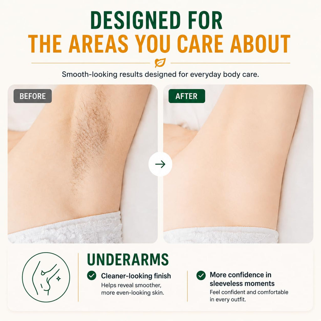 BCCDEUY Hair Removal Cream for Women, 5–7 Min Fine Hair, Legs Arms Bikini