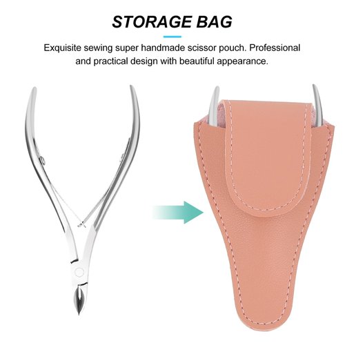 Angoily Nail Scissor Pouch 3Pcs Nail Cutter Protective Covers Pu Leather Case Ergonomic Grip Storage Pouch Manicure Kit Cuticle Trimmer Protective Case for Scissors Embroidery and Diy Tools