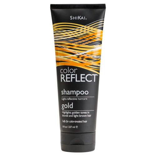 ShiKai Color Reflect Gold Shampoo - Hydrating & Brightening Cleanser with Chamomile | 8 oz for Blonde & Light Brown Hair