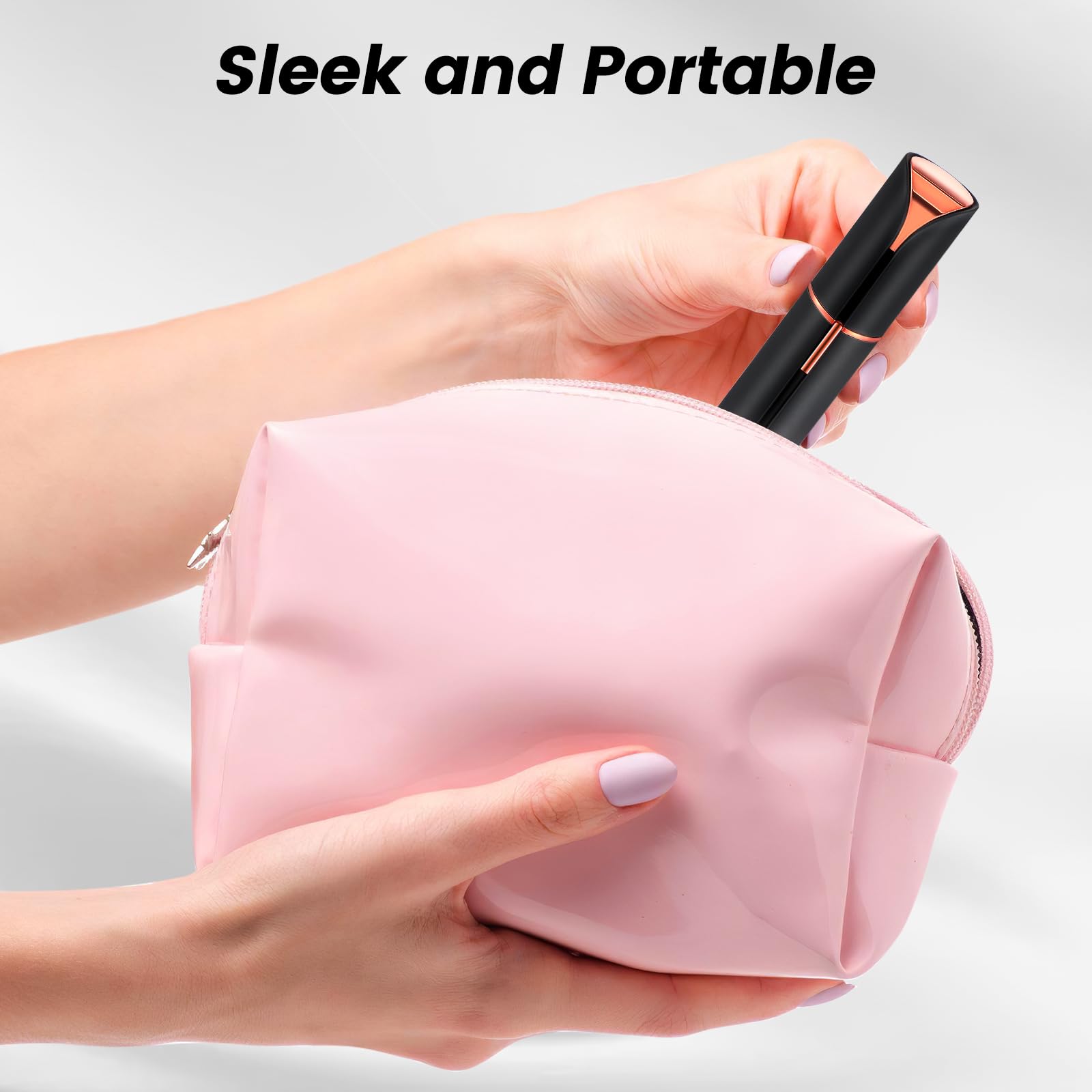 Facial Hair Removal for Women, Portable Painless Hair Remover Device, Rechargeable, with 2 Replacement Heads, for Face, Upper Lip and Chin