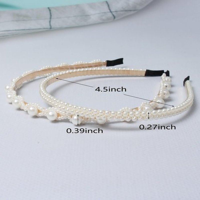 Cuizhiyu 6PK Fashion Headbands for Women Non Slip Cute Pearl Headband Leopard Padded Headbands Black Hair Accessories