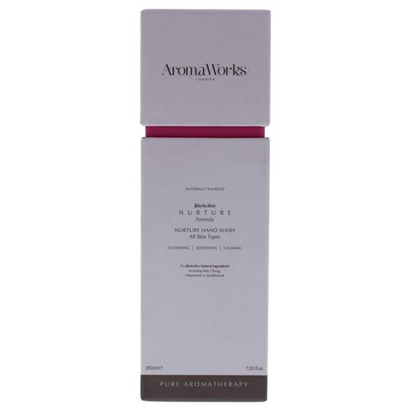 Aromaworks Nurture Hand Wash - May Chang, Roman Chamomile And Sandalwood Aromas - Cleansing, Soothing And Calming - Natural, Vegan - 100% Pure Essential Oil - Cleanses Without Drying - 7.03 Oz