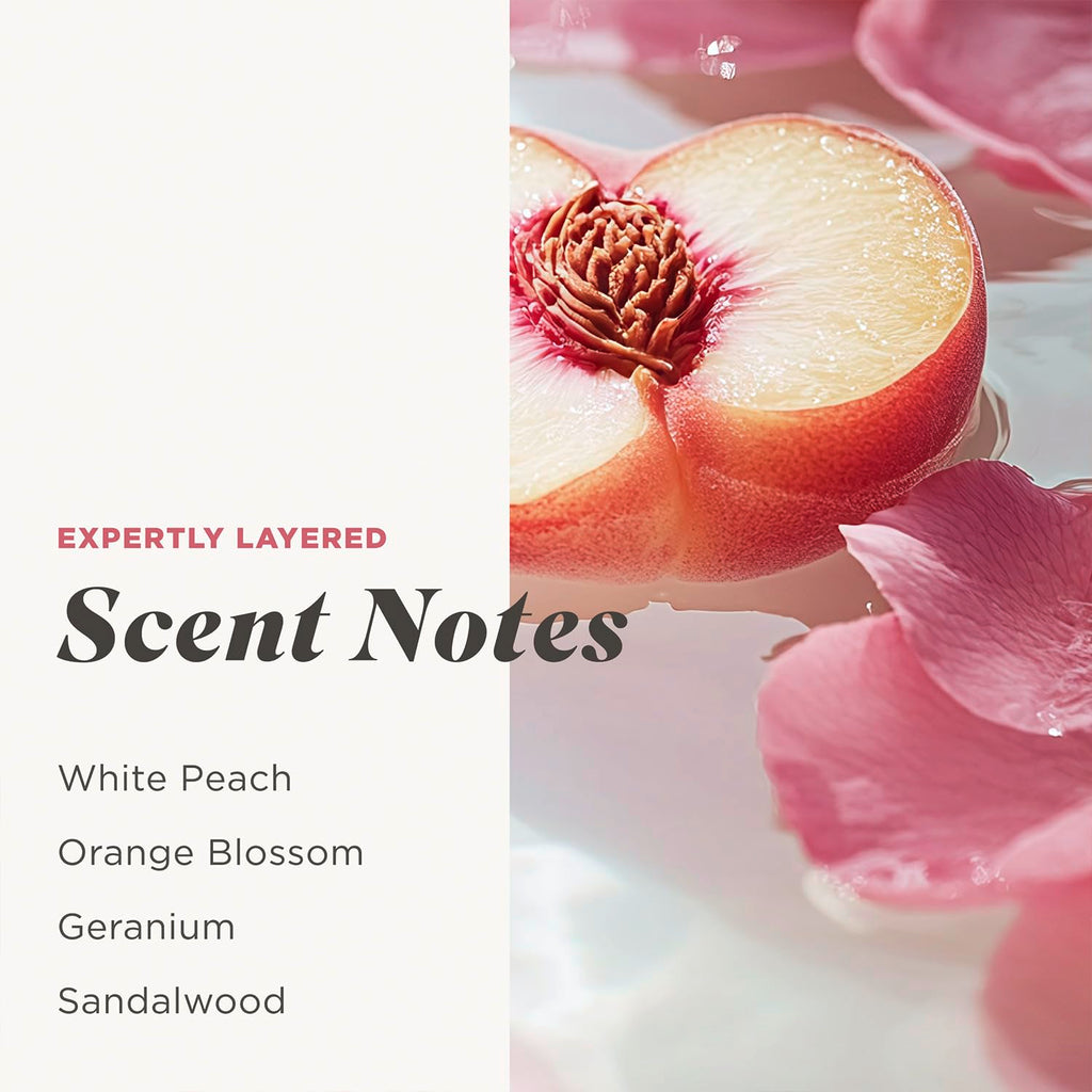 Caress Body Wash, Daily Silk Full-Size + Travel-Size – Bath & Shower Essentials for Soft, Silky Skin, Iconic White Peach & Orange Blossom Scent