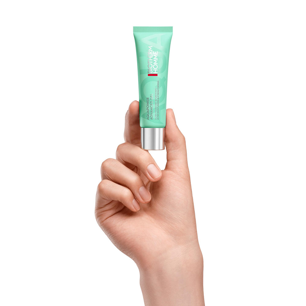Biotherm Aquapower Advanced Gel, Men's Gel Face Moisturizer That Hydrates & Strengthens Skin, Fresh & Fast-Absorbing Water-Gel Formula, 1.01 Fl Oz