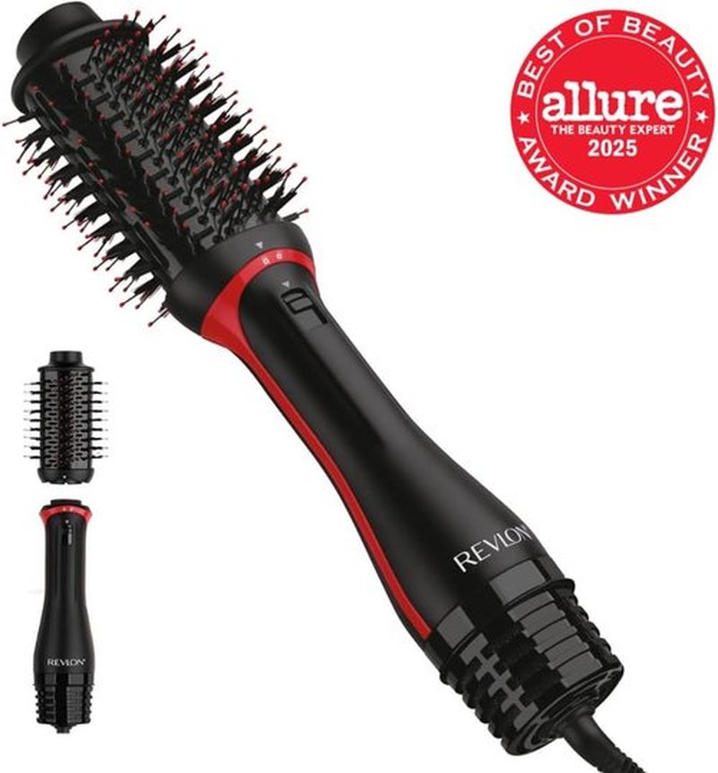 REVLON One Step Volumizer Plus Hair Dryer - Achieve Salon-Style Blowouts with Less Damage | Travel-Friendly Black Design