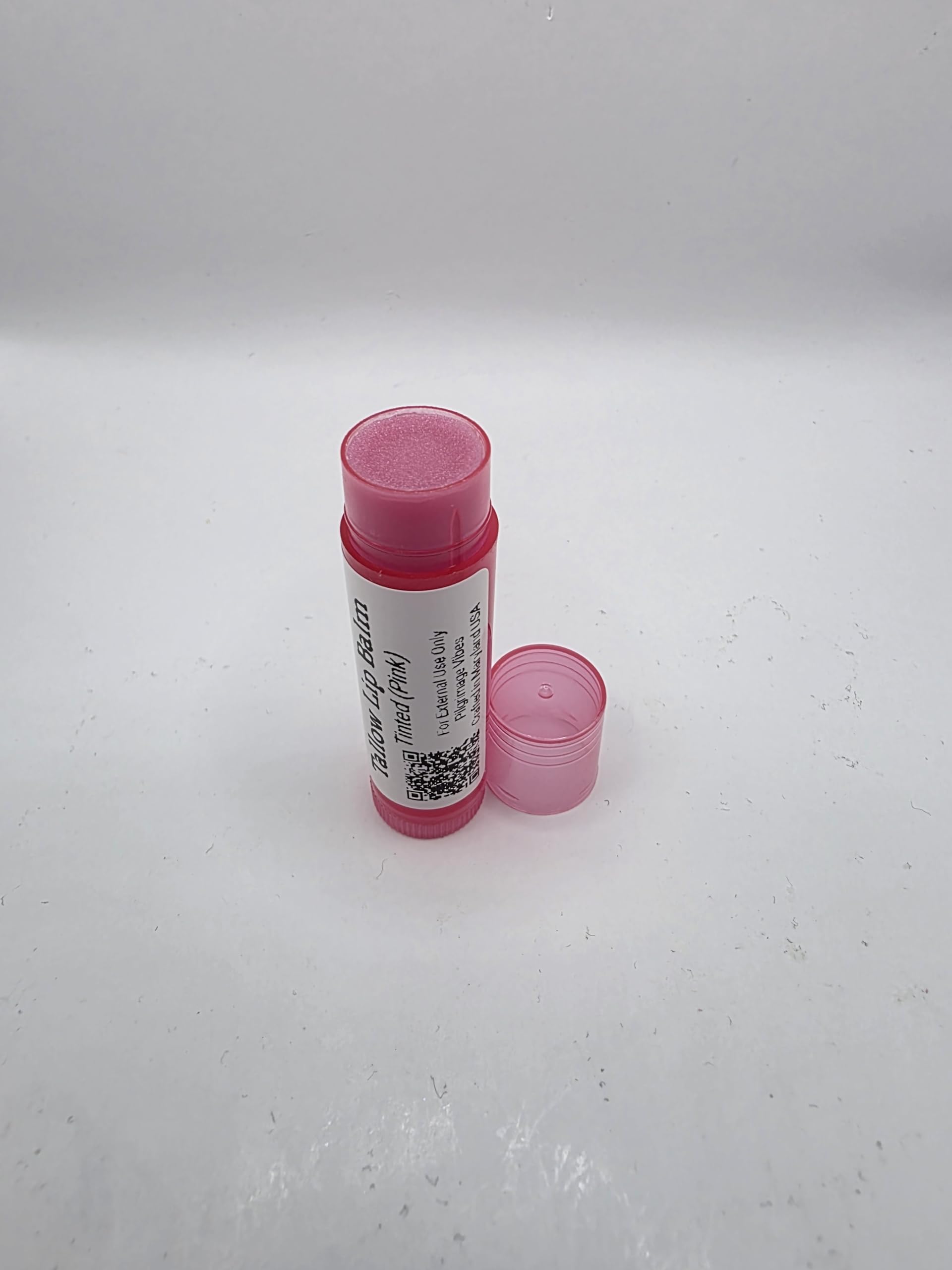 Tallow Lip Balm (3 Pack) (Tinted Pink) Handmade Grass Fed Beef Tallow Lip Balm with Nourishing Oils