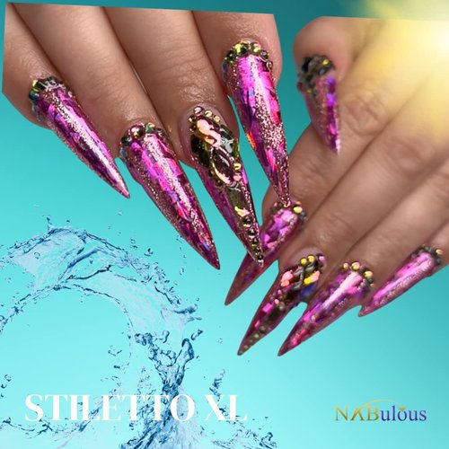 NABULOUS Soft Gel Nail Tips, Stiletto XL, 360 Pieces, Full Cover, Clear, 0 Ounce (Pack of 1)