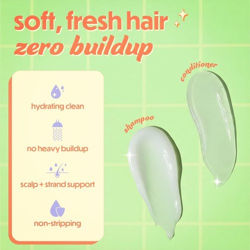 The Hair Toss Men & Women Shampoo And Conditioner Set 13.5floz/7floz - Mint - Formulated 4.5pH Moisturizing Paraben and Sulfate Free Shampoo and Conditioner Set, Hair Care Sets