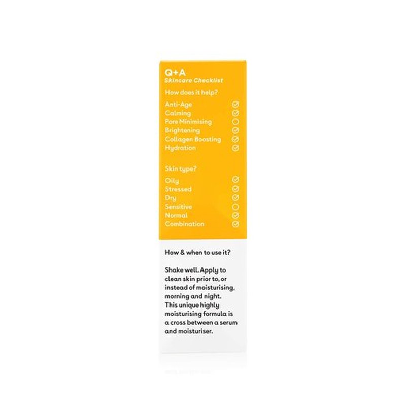 Q+A Vitamin C Brightening Face Serum (30ml), Vitamin C Serum for Face with Hyaluronic Acid, Hydrating and Anti-Ageing, Fragrance Free Skincare, Brightens Skin and Evens Out Skin Tone