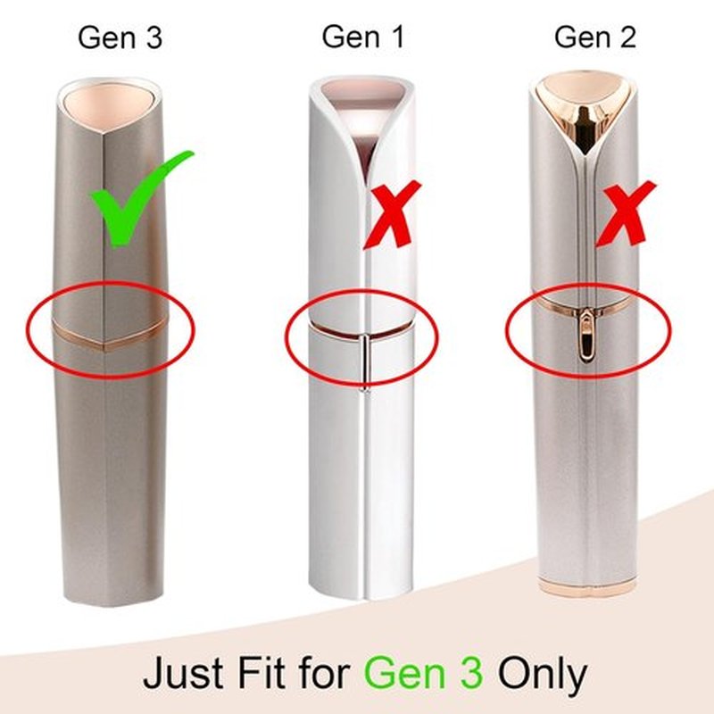 Flawless Replacement Heads | Gen 3 Facial Hair Remover - 4 Pack Compatible with 3rd Generation