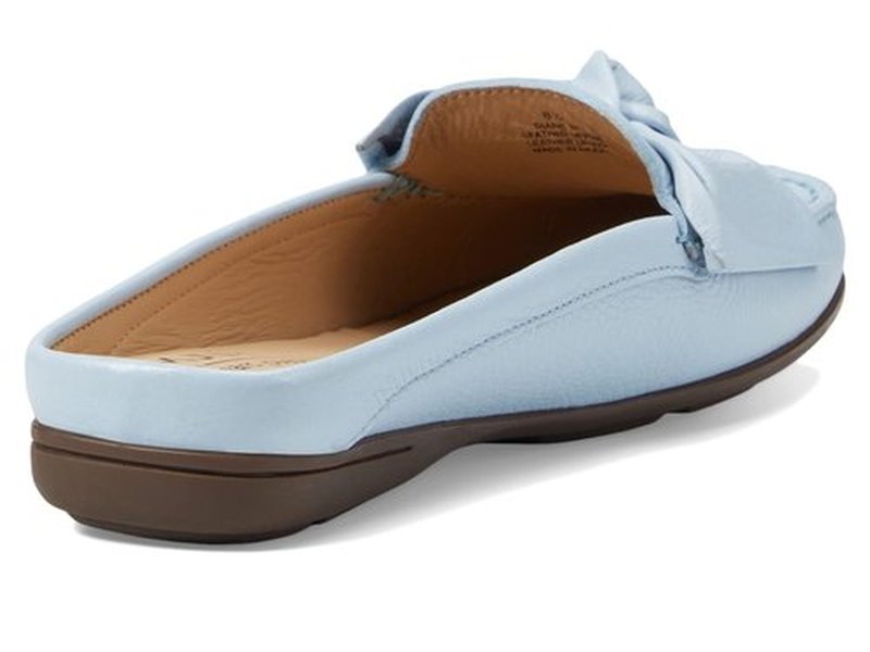 Marc Joseph New York Diane Street - Shoes for Women - Leather Upper - Slip-on Style - Synthetic Outsole Baby Blue Tumbled 7 M