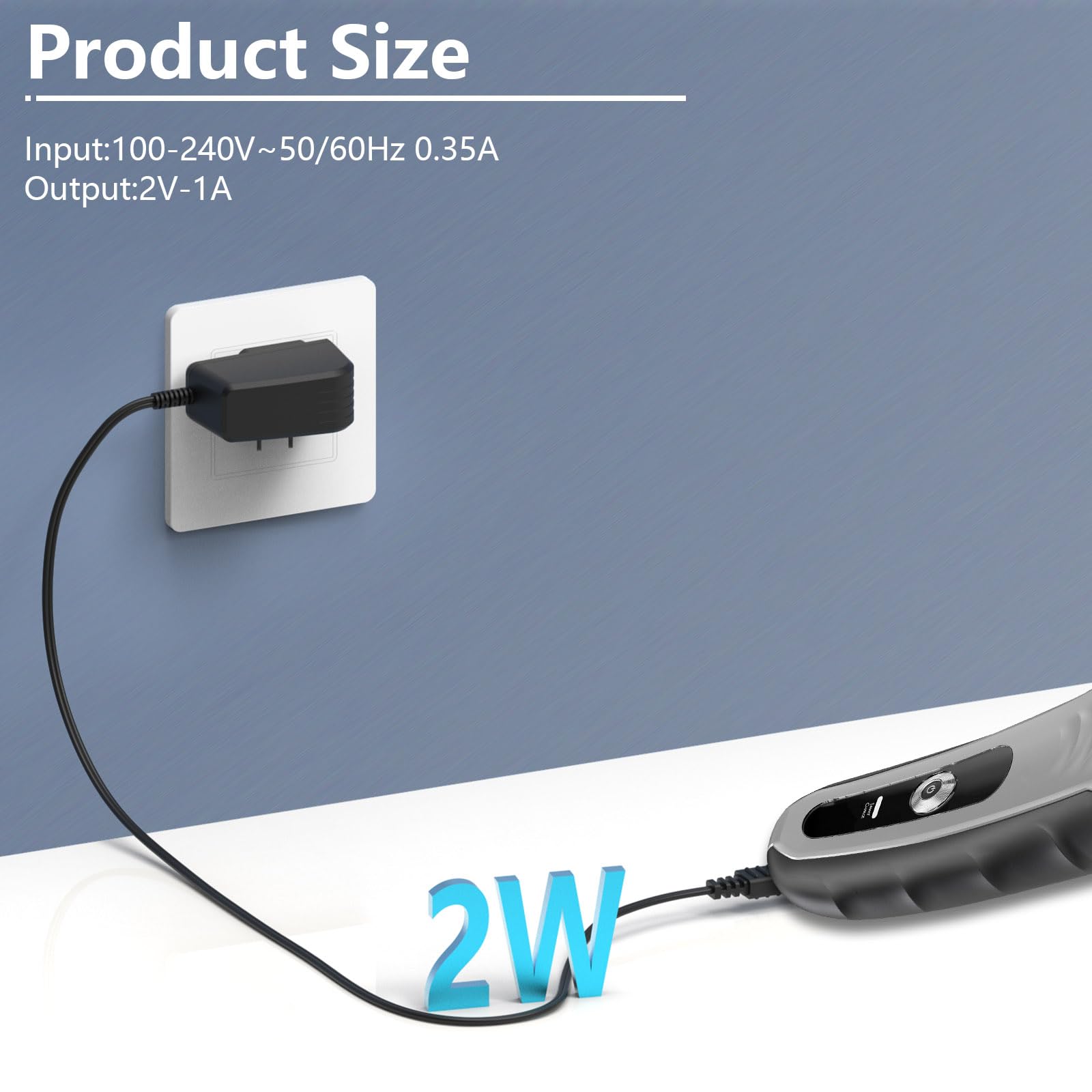 Hafiuege 2V Charger for Wahl Shaver Shaper Trimmer, 5-Star Series Clippers