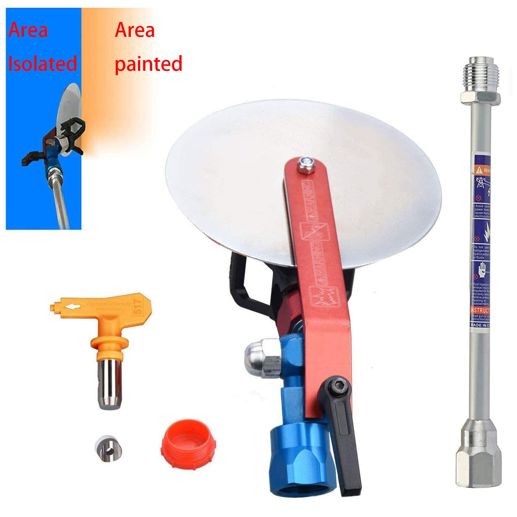 DUSICHIN Airless Paint Sprayer Edger Shield Accessories Extension, Airless Paint Nozzle 517 Tip 10 Inch Extension Pole for Graco Titan Airless Paint Sprayer Aftermarket DUS8325
