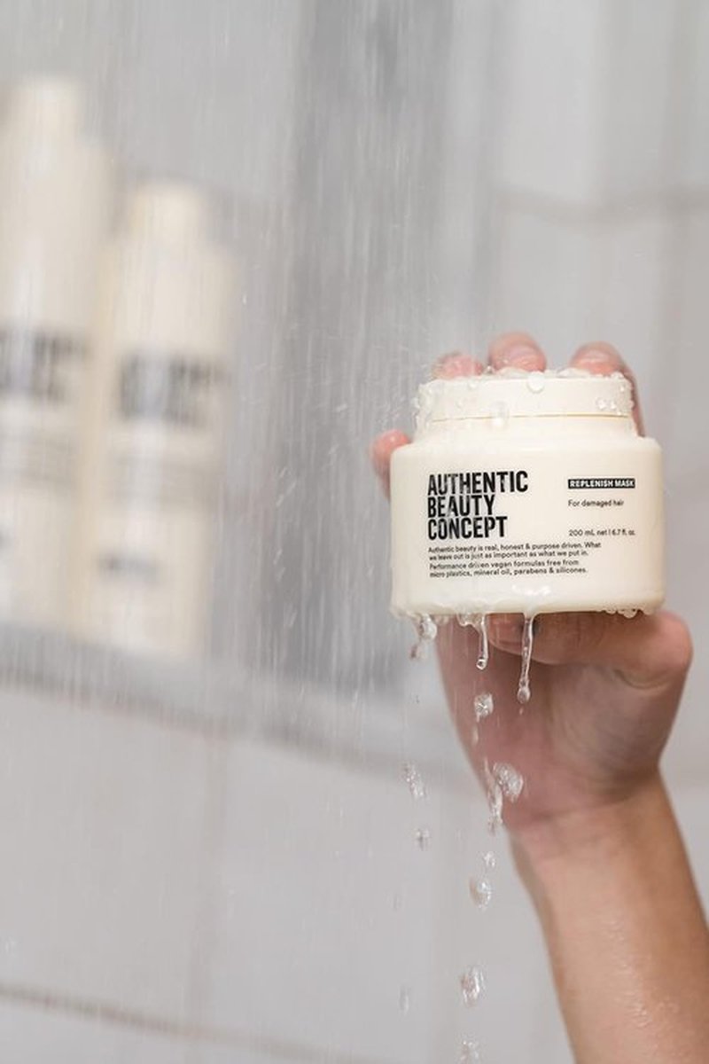 Authentic Beauty Concept Replenish Mask - Strengthens Damaged Hair | Vegan, Cruelty-Free & Silicone-Free