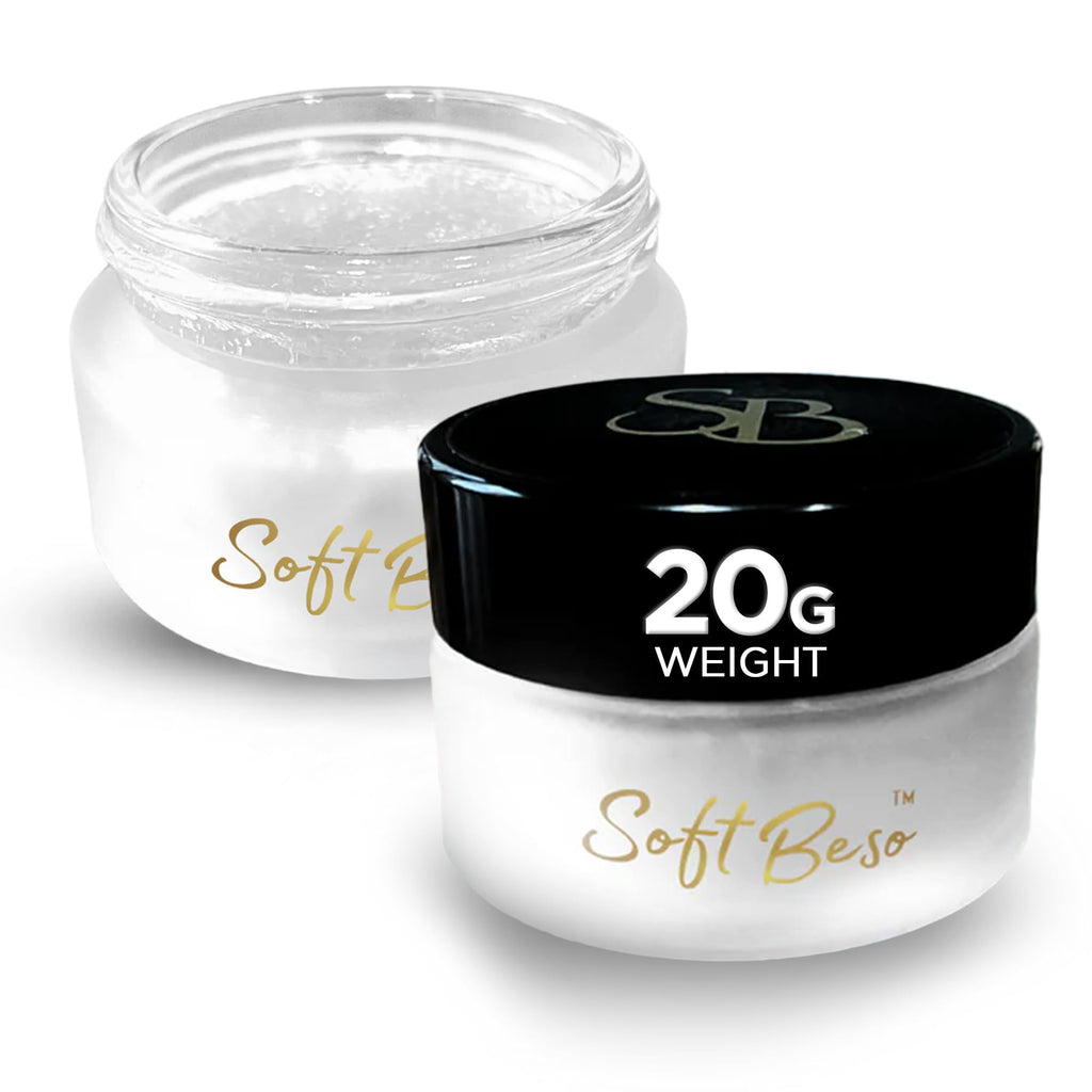 SoftBeso by AlignerOff Sugar Lip Scrub – Vanilla Lip Exfoliator for Dry, Chapped Lips – Moisturizing Formula with Vitamin E, Coconut, Jojoba & Olive Oils – For Men & Women – Ideal for Gifting