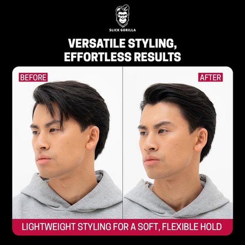 Slick Gorilla Hair Styling Cream - Light Flexible Hold & Frizz Control | 3.38 fl oz (100ml)