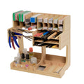 Bucasso Wooden Model Kit Organizer Rack with MDF Material, Paint Rack, Screwdriver/Brush Holder, For Tamiya Paints and Tools, GK1
