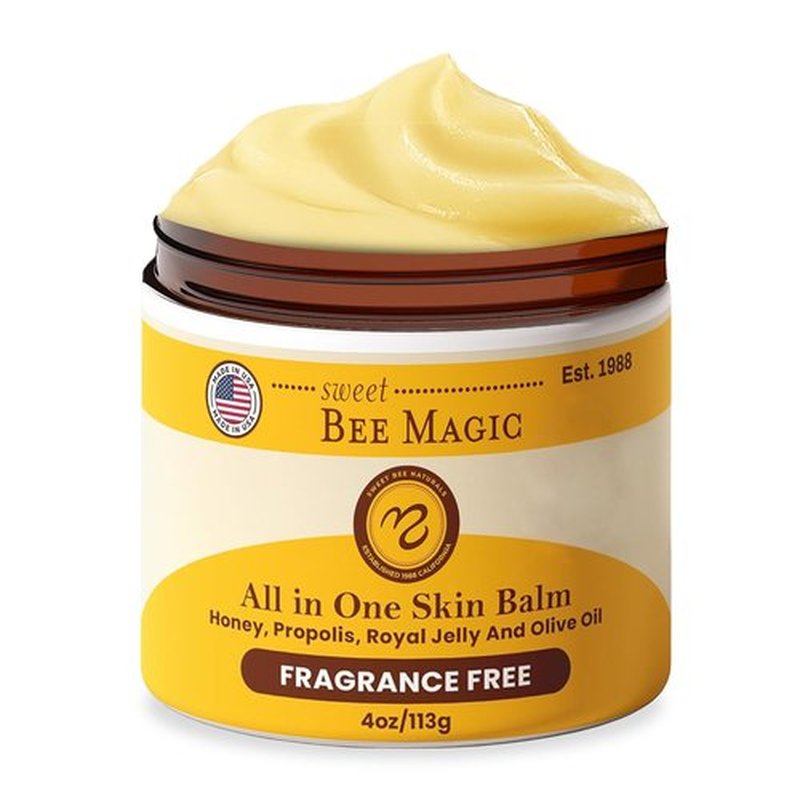 Sweet Bee Magic Organic Honey Balm - All-Natural Beeswax Moisturizer for Face & Body | 4oz Jar