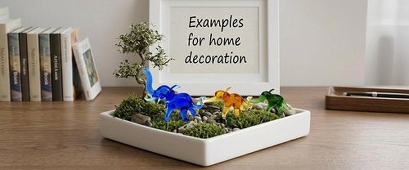 Skiennix Handmade Mini Elephant Family Figurines - Colorful Blown Glass Art | 2" Jungle Collectibles