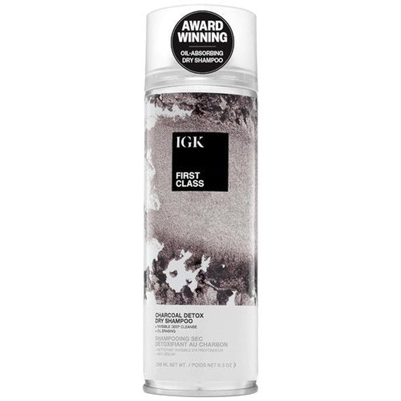 IGK First Class Charcoal Detox Dry Shampoo - Deep Cleansing & Odor Absorbing | Adds Volume & Texture | 6.3 oz