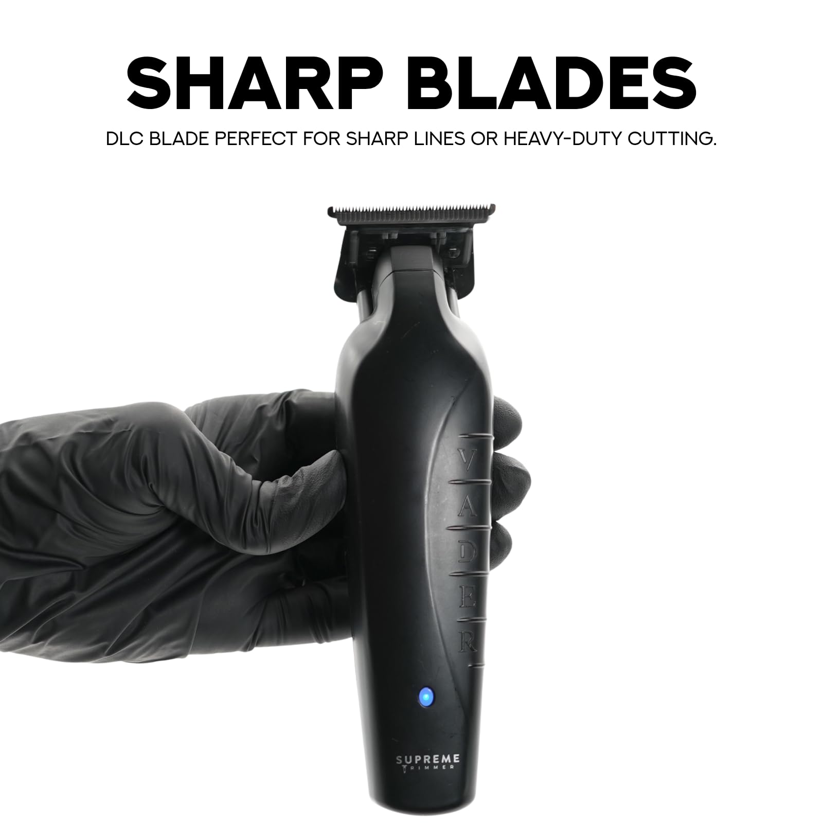 Supreme Trimmer Vader Trimmer ST3778 (210 Min Run Time) Beard Trimmer for Men, Professional Barber Liner Cordless Hair Clipper w/Additional DLC T-Blade - Black Bundle
