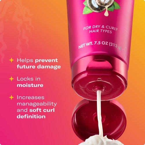 Mielle Organics Babassu & Mint Brazilian Curly Cocktail Curl Cream - Curl Defining, Hair Styling Cream for Textured Hair - Locks in Moisture, Boosts Definition & Softens Textured Hair (7.5 oz)