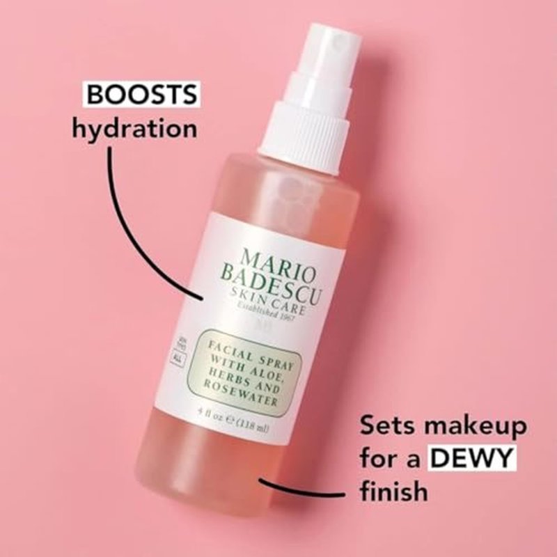 Mario Badescu Facial Spray - Hydrating Face Mist with Aloe, Herbs & Rose Water for All Skin Types