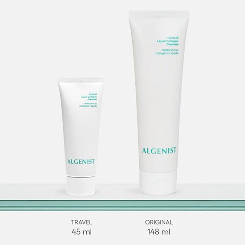 Algenist GENIUS Liquid Collagen Foaming Facial Cleanser - Hydrating Face Wash & Makeup Remover with Alguronic Acid and Microalgae Oil to Nourish & Restore Skin's Radiance (5 oz)