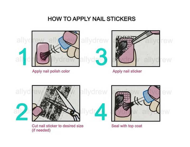 ALLYDREW Glitter Stars Nail Stickers Sparkly Nail Art (10 sheets)