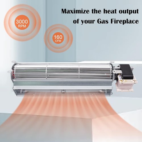 Hiorucet Fireplace Blower Fan Kit - GA3650A, GA3700, GA3750A | Compatible with Desa Tech & FMI