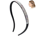 KOVOLITU Headbands Designed for Eyewear-Fashion Glitter Sparkly Diamond Hairbands Comfortable Non-Slip Thin Headbands for Women Girls-AB Silver
