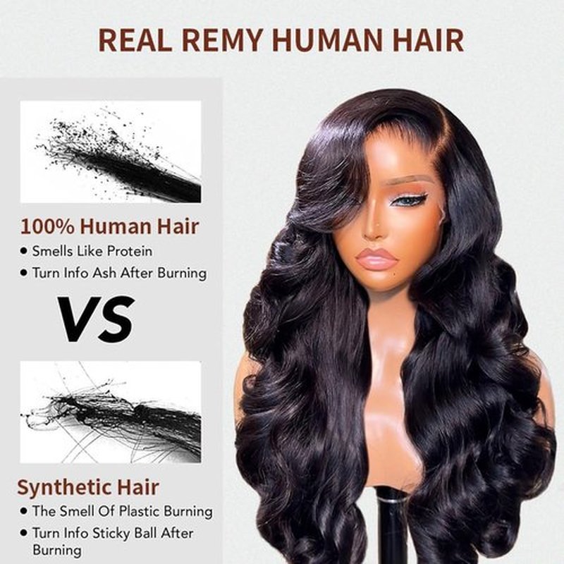 BOUTAB 14 Inch Body Wave Lace Front Wigs Human Hair 13x6 Lace Front Wigs Human Hair 200% Density Glueless Wig for Women