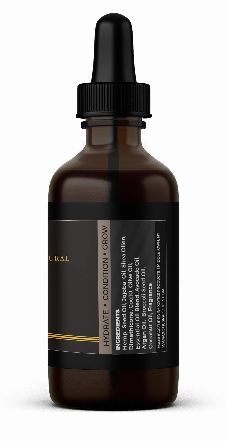 Xotics Natural Beard Growth Oil - 100% Pure Organic Beard Oil for Men, Strengthens Beard/Mustache Growth - Beard Softners, Scented Beard Oil to Make it Grow Fast, Mustache Oil for Men, 2oz (tuxedo)