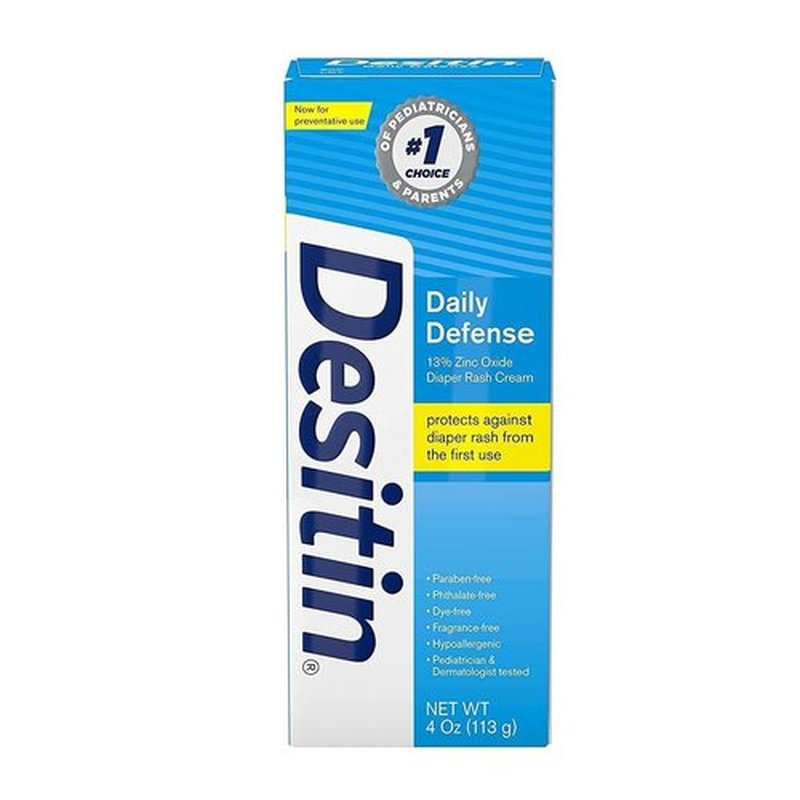 Desitin Daily Defense Diaper Rash Cream - Zinc Oxide Protection | 4 oz & 2 oz Bundle Pack