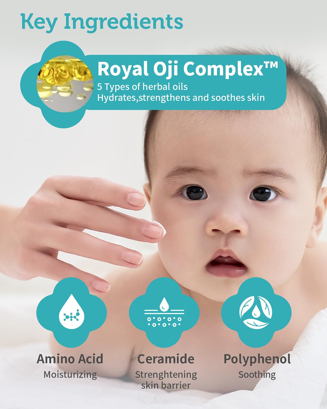 GOONGBE Pri-mmune Baby Moisturizing Cream – 72-Hour Hydration for Dry Sensitive Skin – Korean Face & Body Cream with Multi-Ceramide, Shea Butter & Royal Oji Complex – Non-Greasy, No Petrolatum, 6.1oz