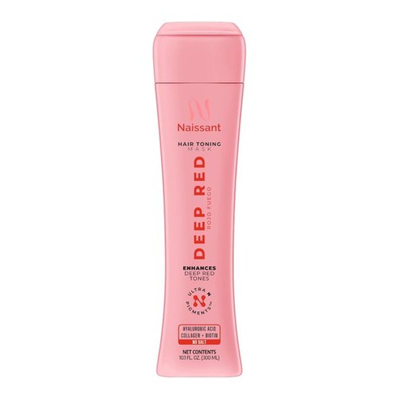 Naissant Deep Red Hair Toning Mask - Vibrant Color Depositing Formula with Hyaluronic Acid & Collagen | 10.1 Fl. Oz