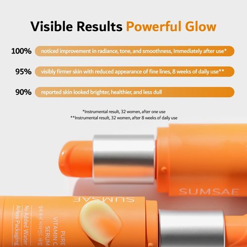 Pure Vitamin C Serum - Brightening Korean Skincare with 10.5% Vitamin C | Waterless Airless Pump, 30ml