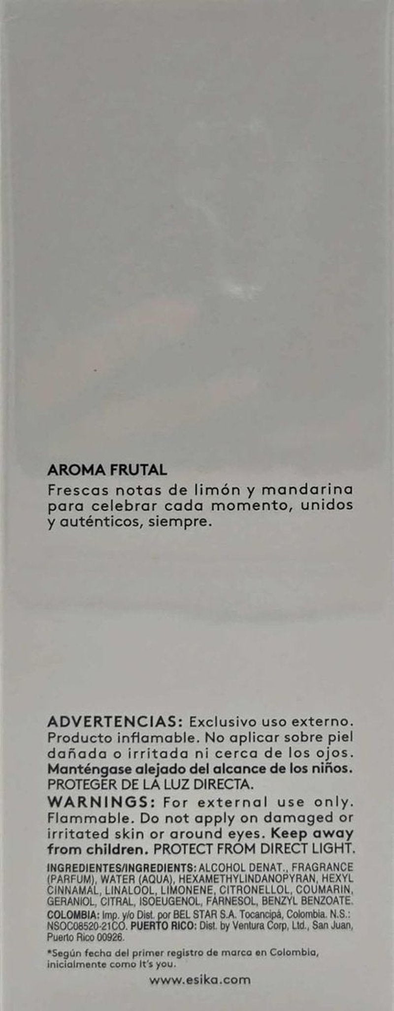 Esika Eau de Toilette - Unisex Fragrance with Fresh Notes | 100 ml (3.4 fl. oz)