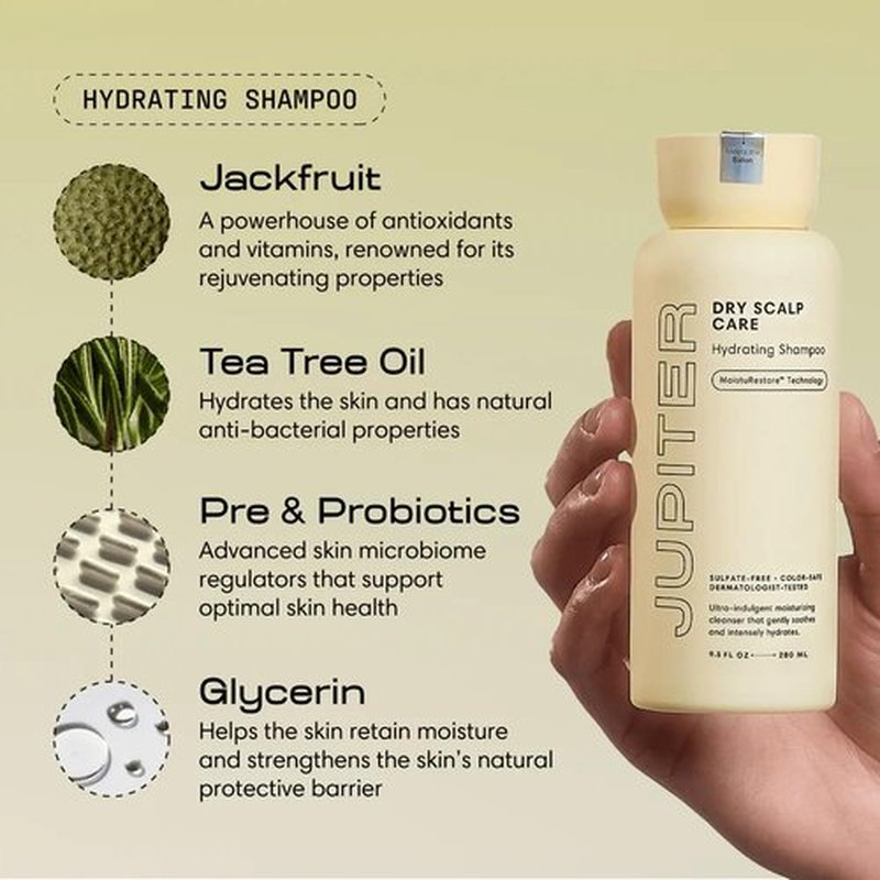 Jupiter Hydrating Shampoo & Conditioner Set - Moisturizing Daily Hair Care | Color-Safe, Sulfate-Free, 14 fl. oz. Each