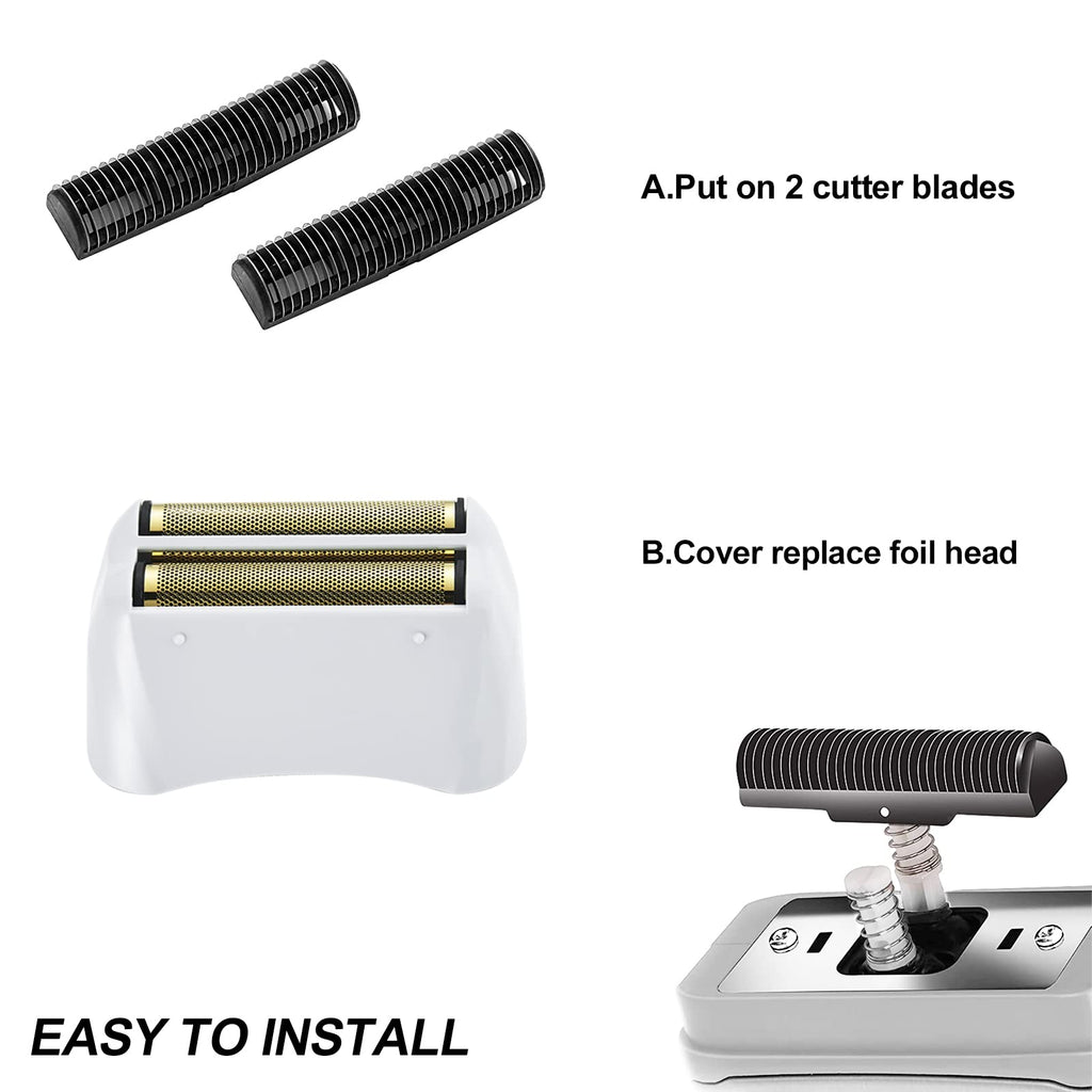 2 Packs Pro Shaver Replacement Foil and Cutters Compatible With Andis #17155 & #17150 Shaver Pro Foil (golden)