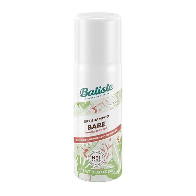 Batiste Dry Shampoo - Bare Mini Travel Size (1.06 oz) | Pack of 3 for Fresh, Clean Hair