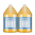 Dr. Bronner's - Pure-Castile Liquid Soap (Baby Unscented, 1 Gallon, 2-Pack) - Made with Organic Oils, 18-in-1 Uses: Face, Hair, Laundry and Dishes, for Sensitive Skin and Babies, No Added Fragrance