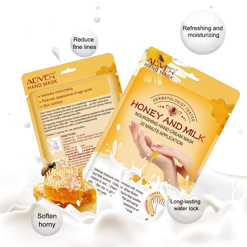 ZIXAOK 5 Pairs Hand Mask Gloves, Moisturizing & Repairing Treatment for Extra Dry & Rough Skin, Exfoliating Peeling Mask for Home Spa Care, Men & Women