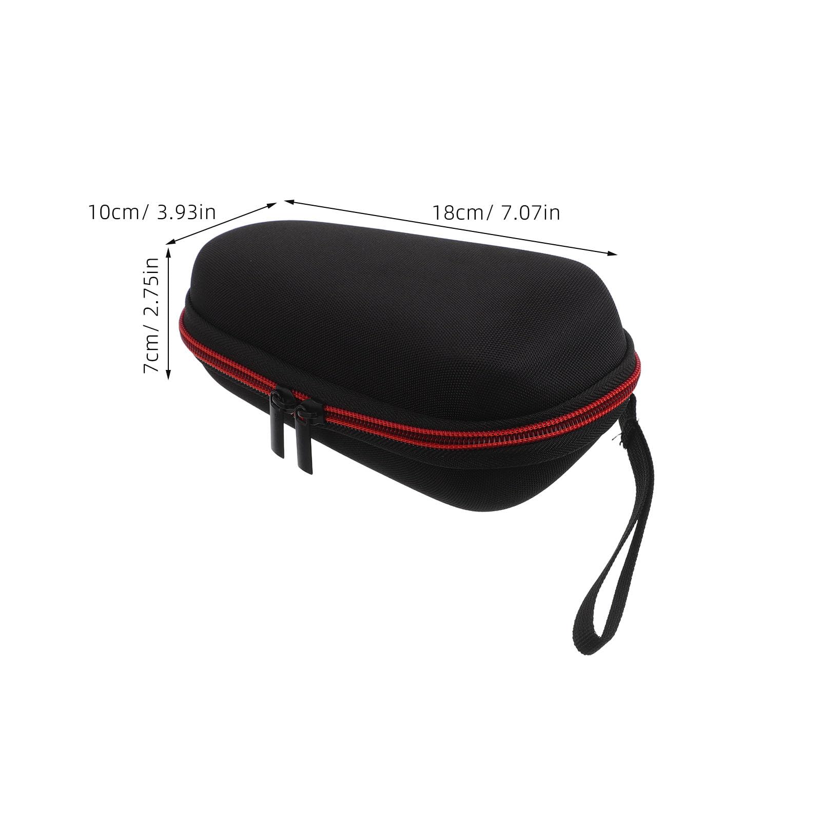 GALPADA Universal Electric Shaver Protective Case Red Dual Zipper Shockproof Travel Bag Portable Razor Holder for Outdoor Camping