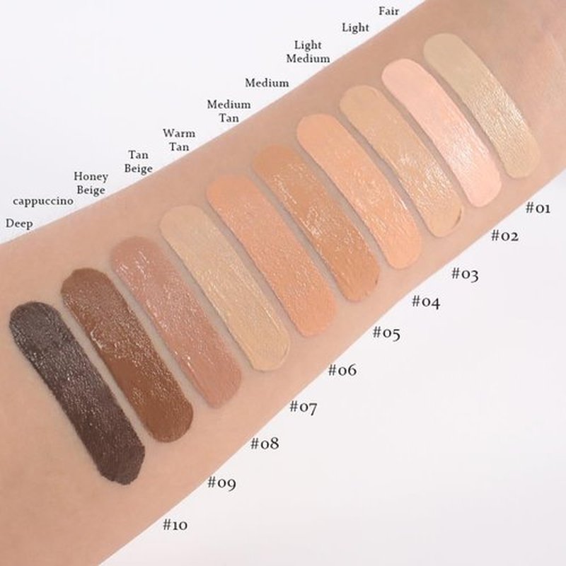 Skiennix Liquid Concealer - Full Coverage Under Eye Brightener for Dark Circles | Vegan, Waterproof, 09 Cappuccino