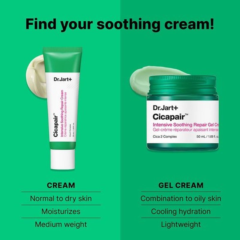 Dr.Jart+ Cicapair Sensitive Skin Korean Face Moisturizer for Redness and Barrier Repair with Centella Asiatica | Korean Skin Care | Travel Size, 0.51 Fl Oz